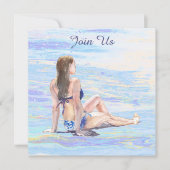 Invitation *~* Femme AR29 Plage Générique À Faire soi-même TO (Devant)