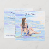 Invitation *~* Femme AR29 Plage Générique DIY FÊTE pour TOUT  (Devant / Derrière)