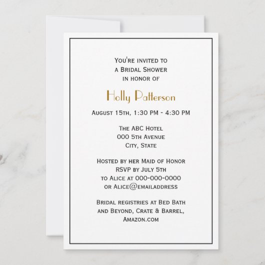 Invitation Femme Art Déco En Gros Gants Casquettes RL (Dos)