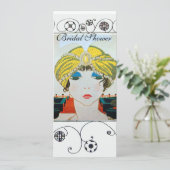 INVITATION FEMME AU TURBAN ORIENTAL JAUNE RECEPTION DE MARIAG (Debout devant)