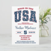 Invitation Femme aux Etats-Unis, Étoiles, Fête des mariées de (Debout devant)