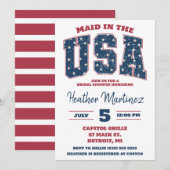 Invitation Femme aux Etats-Unis, Étoiles, Fête des mariées de (Devant / Derrière)