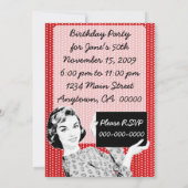 Invitation Femme aux signes des années 1950 (Dos)