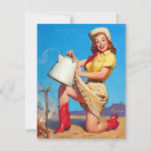 Invitation Femme avec épingle à café (Devant)