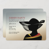 Invitation Femme avec l'invitation de course de cheval de (Devant / Derrière)