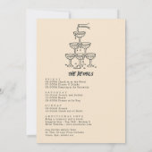 Invitation Femme Chic de la Fête de Bachelorette Week-end (Dos)