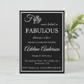 Invitation Femme Cinquante ans et Incroyable Noir et Blanc 50 (Debout devant)