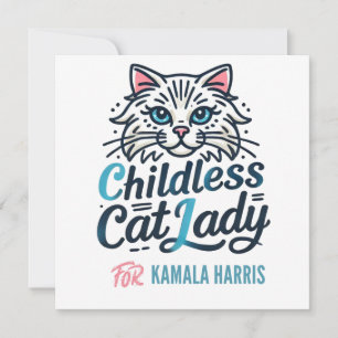 Invitation Femme de chat sans enfant pour Kamala Harris