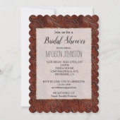 Invitation Femme de couette à feuille Brown élégante de l'Oue (Devant)