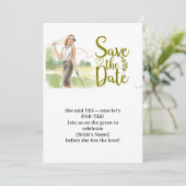 Invitation Femme de golf célibataire fait du golf (Debout devant)