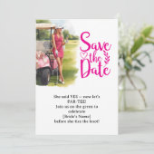 Invitation Femme de golf célibataire joue au golf  (Debout devant)