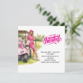 Invitation Femme de golf célibataire joue au golf (Debout devant)