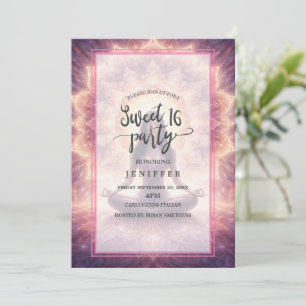 Invitation Femme de méditation mandala lumineuse