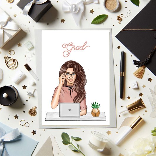 Invitation Femme design Moderne Graduate Celebration