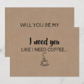 Invitation Femme d'honneur / Femme d'honneur (Devant / Derrière)