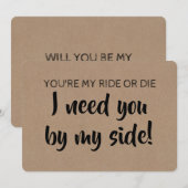 Invitation Femme d'honneur / Femme d'honneur (Devant / Derrière)