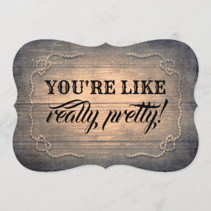 Invitation Femme d'honneur / Femme d'honneur Bois rustique