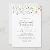 Invitation Femme d'honneur Florale Multicolor Wild Luncheon D (Devant)