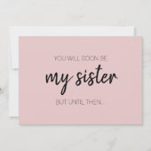 Invitation Femme d'honneur mignonne rose vif moderne (Devant)