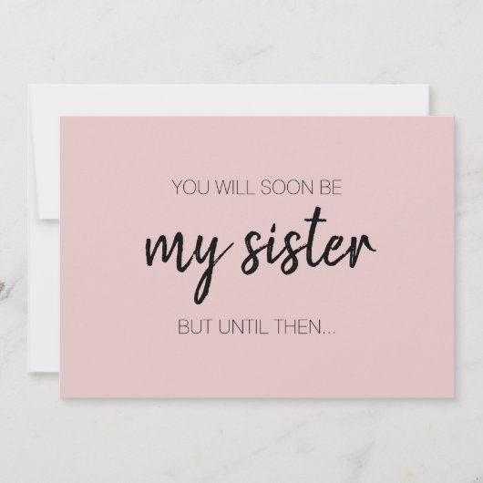 Invitation Femme d'honneur mignonne rose vif moderne (Devant)