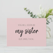 Invitation Femme d'honneur mignonne rose vif moderne (Debout devant)