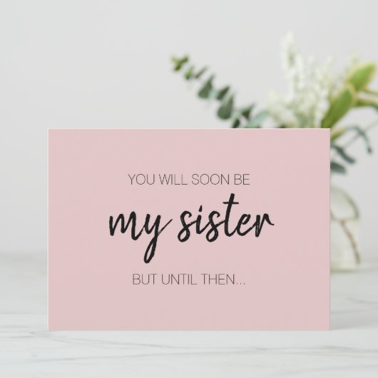 Invitation Femme d'honneur mignonne rose vif moderne (Debout devant)