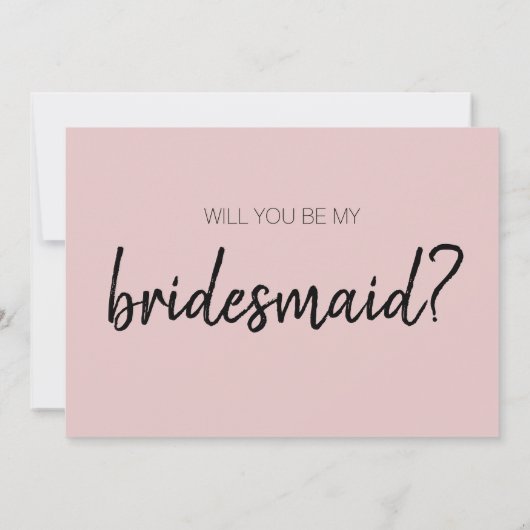 Invitation Femme d'honneur mignonne rose vif moderne (Dos)