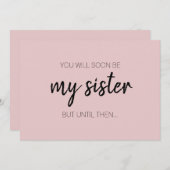 Invitation Femme d'honneur mignonne rose vif moderne (Devant / Derrière)