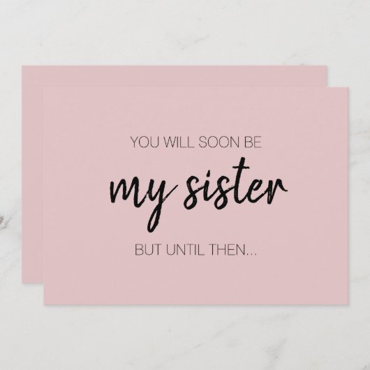 Invitation Femme d'honneur mignonne rose vif moderne (Devant / Derrière)