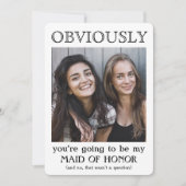 Invitation Femme d'honneur ou servante d'honneur - Propositio (Devant)