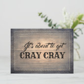 Invitation Femme d'honneur rustique amusante / La servante d' (Debout devant)