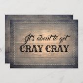 Invitation Femme d'honneur rustique amusante / La servante d' (Devant / Derrière)