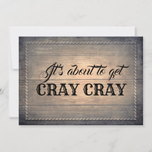 Invitation Femme d'honneur rustique amusante / La servante d'