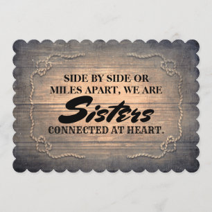 Invitation Femme d'honneur rustique / Femme d'honneur