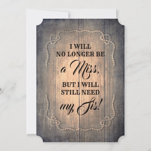 Invitation Femme d'information du pays / La servante d'honneu (Devant)