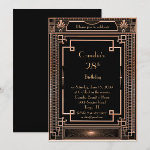 Invitation Femme d'invitation à la fête d'anniversaire, grand