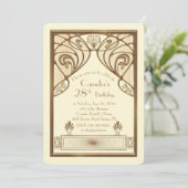 Invitation Femme d'invitation à la fête d'anniversaire, grand (Debout devant)