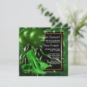 Invitation Femme Emerald Green High Heel Chaussure fête d'ann (Debout devant)