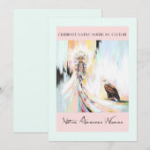Invitation Femme Et Aigle Amérindiens (Devant / Derrière)