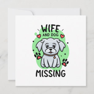 Invitation Femme et chien manquants