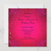 Invitation Femme Fabuleuse de 40 ans Chaussures à Talons Rose (Dos)