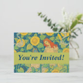 Invitation Femme-fille de fleurs dans le jardin de tournesol (Debout devant)