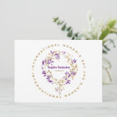 Invitation Femme florale signe de la Fête des Femmes Mars 20 (Debout devant)