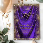 Invitation Femme Glam Purple Gold 50e anniversaire