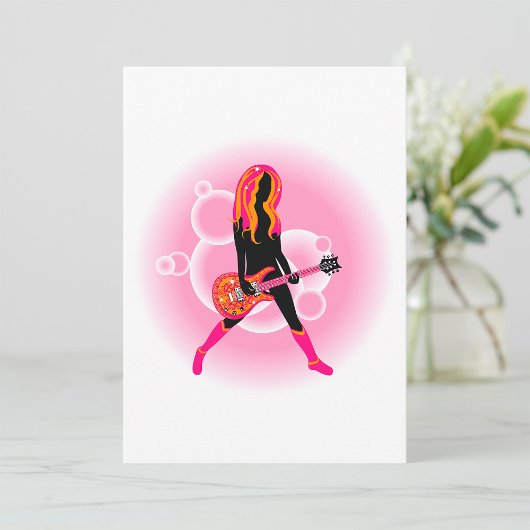 Invitation Femme Jouant de la guitare