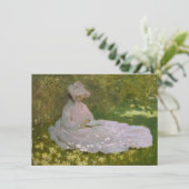 Invitation Femme Lecture Springtime Monet (Debout devant)