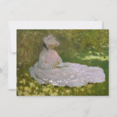 Invitation Femme Lecture Springtime Monet (Devant)