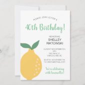 Invitation Femme Limoncello citron jaune Anniversaire (Devant)
