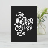 Invitation Femme Mère Café Lover Mère's Day Cadeau (Debout devant)