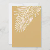 Invitation Femme noire avec les nuances, Gold Tropical 21e an (Dos)